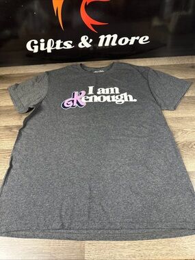 Barbie I Am Kenough Graphic Tee - Charcoal with white Accent